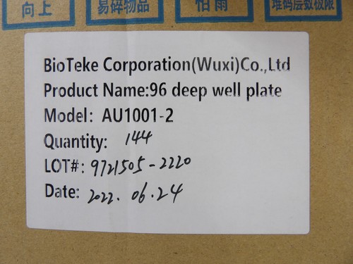 Bioteke corporation au1001 - bioteke, au1001-2